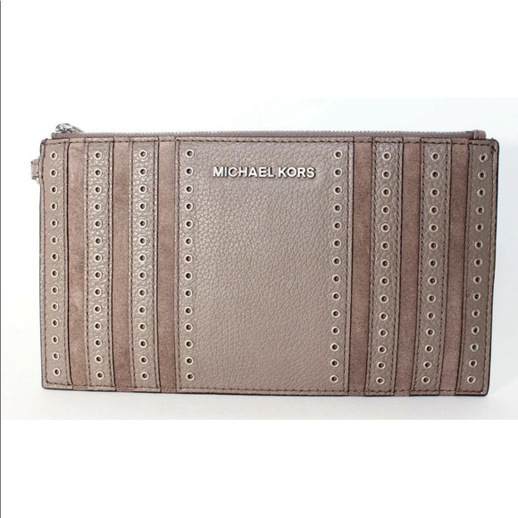 Michael Kors Cinder Grommet Leather ClutchWristlet - Picture 2 of 5